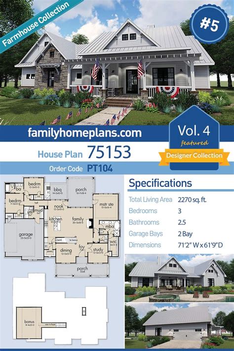 Plan 75153 | Country Style House Plans | Modern Farmhouse | Country ...