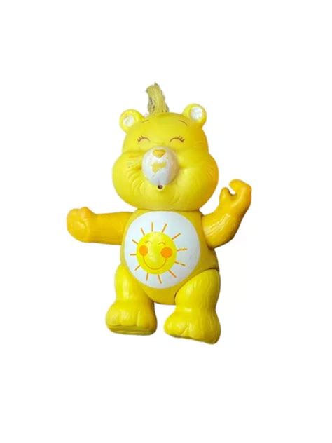 Vintage Care Bears Poseable Figure Funshine Kenner Yellow Sunshine