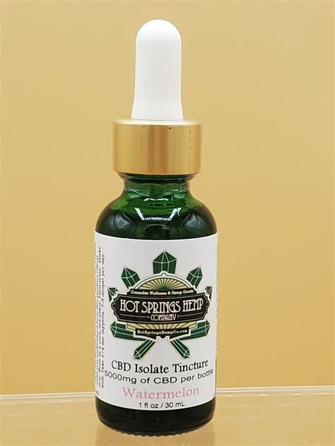 5000mg Cbd Isolate Watermelon Tincture Hot Springs Hemp Company