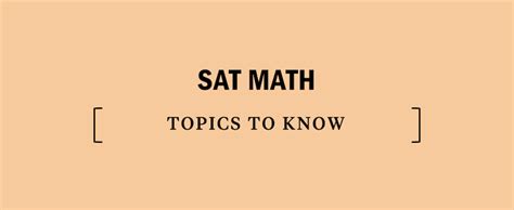 Sat Math Topics What To Know Kaplan Test Prep