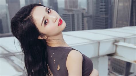 李倩倩红唇魅力4K壁纸超清美女图片3840x2160分辨率免费下载 墨鱼部落格