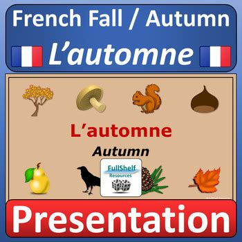 French Fall Vocabulary Autumn Lautomne Presentation Activities Word Wall