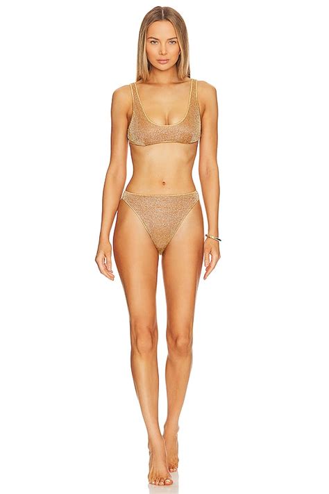 Oseree Lumiere Sporty 90s Bikini Set In Toffee REVOLVE