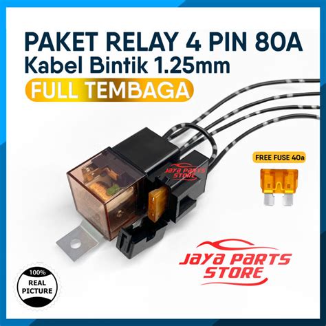 Relay Untuk Klakson Dan Lampu Tembak Riley 4 Kaki 12v 80a Kelakson Denso Bosch Hella D2 Laser