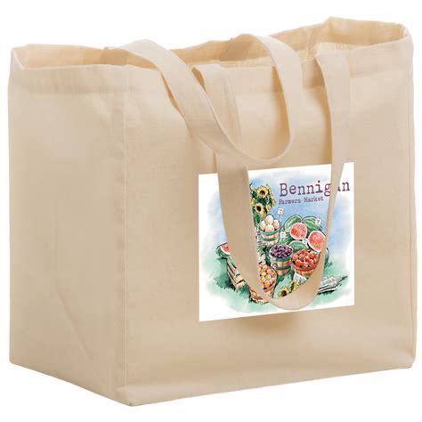 Cotton Canvas Grocery Bag Custom Green Promos Cotton Tote Bags