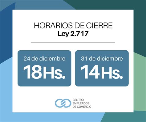 Horarios de Cierre Fiestas de Fin de Año CEC