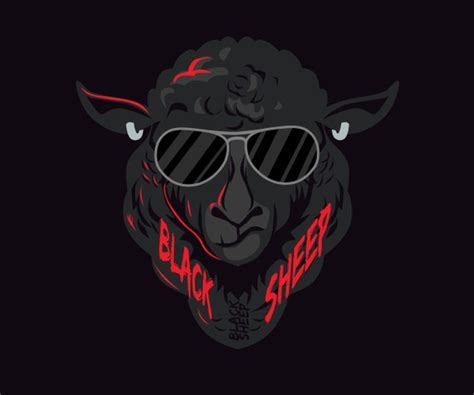 Black Sheep Vector Decal Etsy