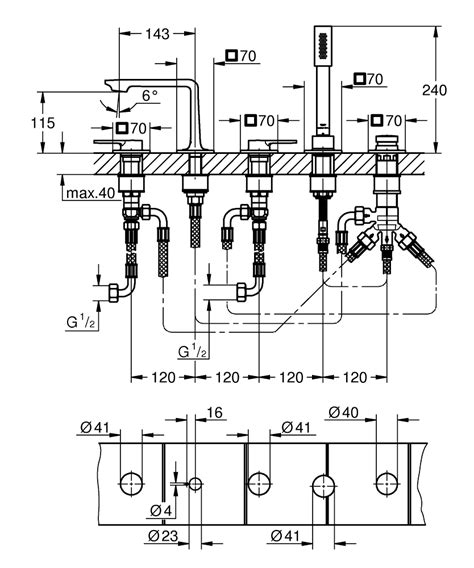 Allure Hole Bath Shower Combination Grohe