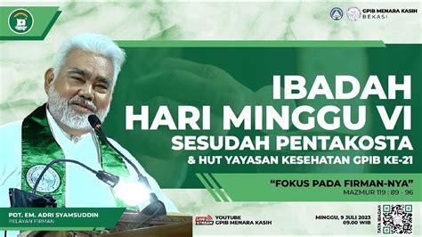 Ibadah Hari Minggu Vi Sesudah Pentakosta Perjamuan Kudus Minggu