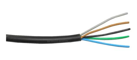 Cable Taller Multipolar 5x1 Mm Pvc Iram Negro X Metro