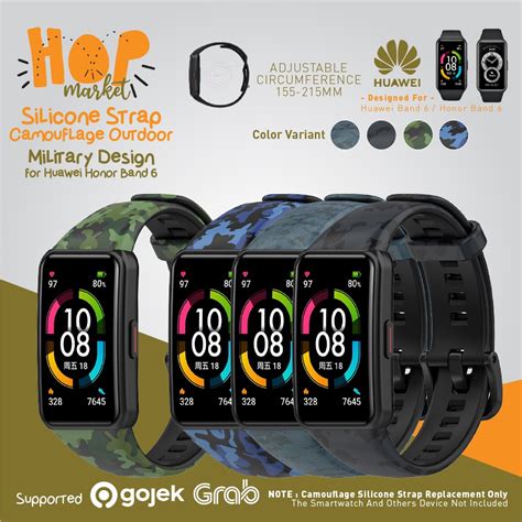 Jual Silikon Strap Camouflage Tali Rubber Silicone Jam For Huawei Band