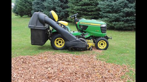 John Deere X758 Leaf Collecting Youtube