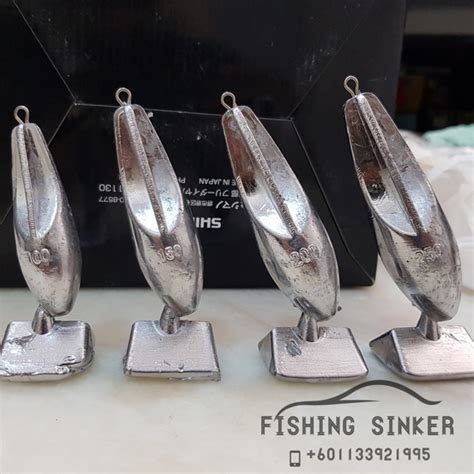 Batu Ladung Pancing Pantai G Fishing Lead Sinker With Ss Hook