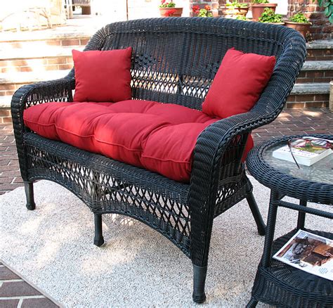 Black Wicker Outdoor Sofa Baci Living Room