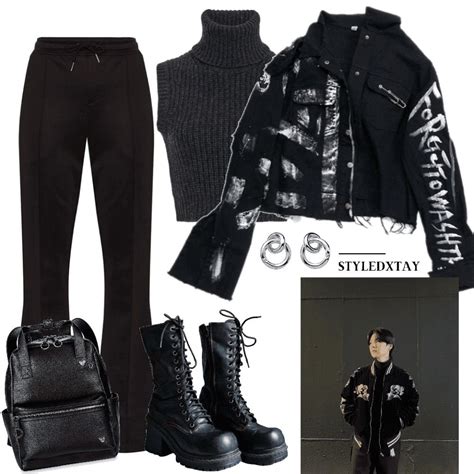 BTS SUGA INSPIRED OUTFIT | Bts inspired outfits, Kpop concert outfit ...