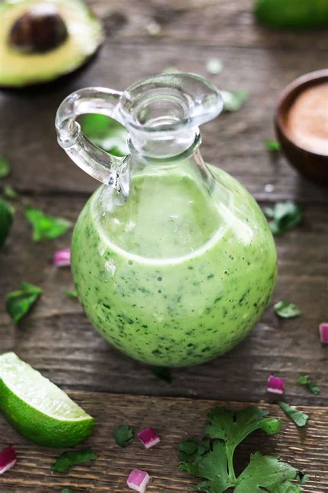 Creamy Avocado Cilantro Lime Dressing Vegan Huggs