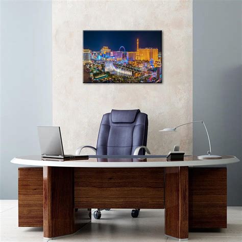 Las Vegas Skyline Wall Art Nevada Cityscape Canvas Prints City ...