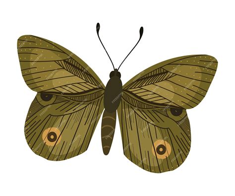 Premium Vector | Coral hairstreak butterfly with beautiful wings