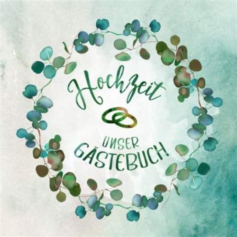 Hochzeit Gästebuch Eukalyptus Blätter Design Gäste Buch Unliniert zum