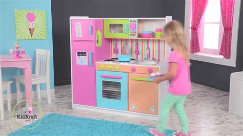 Kidkraft Deluxe Big And Bright Play Kitchen Youtube