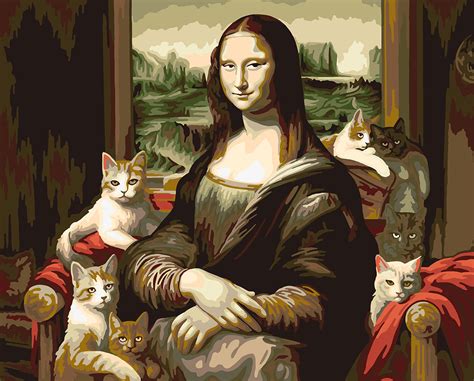 PNB/PL-248 Набор для раскрашивания по номерам. "Мона Лиза и котики ...