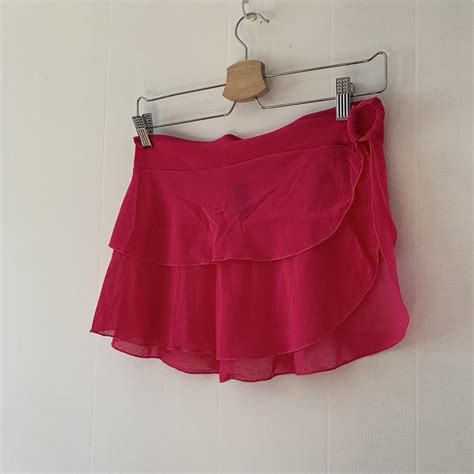 Y K Hot Pink Ruffled Bikini Coverup Mini Depop