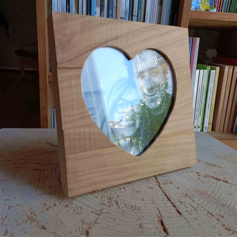 Cornici A Forma Di Cuore In Legno Di Ulivo Etsy