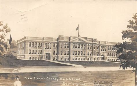 G37 Sterling Colorado Rppc Postcard 1910 New Logan County High School