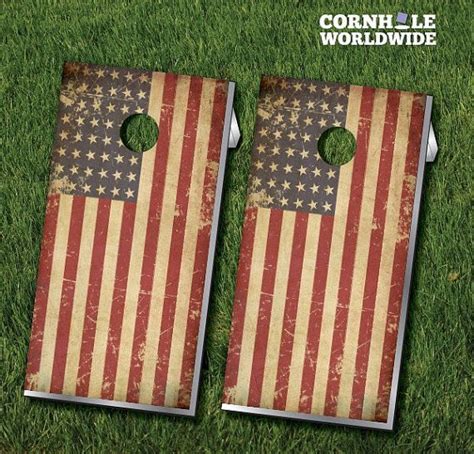 American Flag Corn Hole Board American Bean Bag Toss Board USA Flag