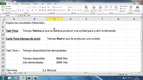 Takt Time Tiempo De Ciclo Usan