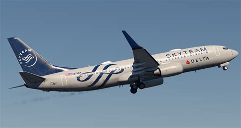 Delta Zibo 737 800 SkyTeam N3758Y Aircraft Skins Liveries X