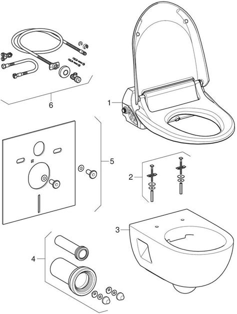 Ersatzteile für Geberit AquaClean 4000 Sets WC Aufsatz mit Wand WC