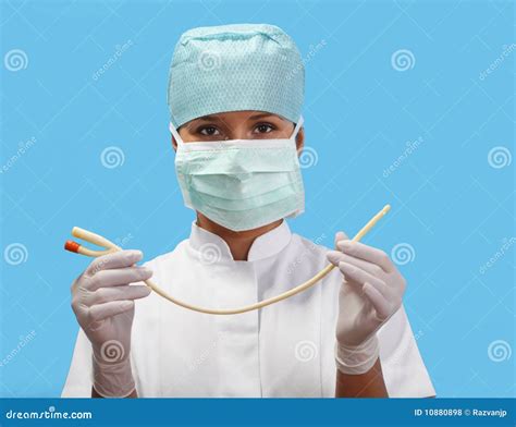 Female Nurse With An Urinary Catheter Royalty Free Stock Photos Image