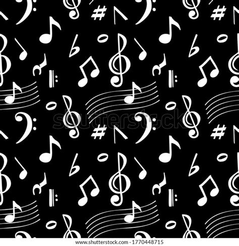 Musical Notes Seamless Pattern Seamless Pattern Stock Vector Royalty Free 1770448715