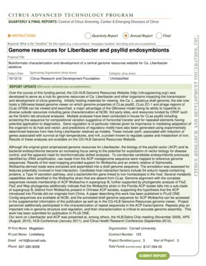 Fillable Online Research Citrusrdf Genome Resources For Liberibacter