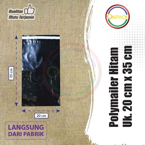 Jual Kantong Amplop Plastik Packing Polymailer Hitam Ukuran X Cm