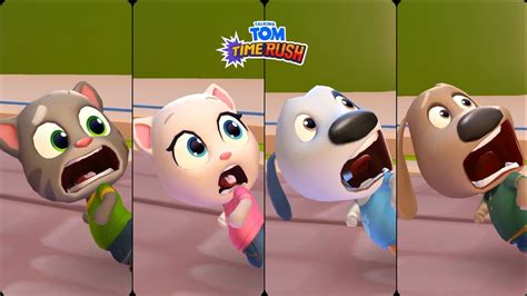 Talking Tom Time Rush Talking Tom Vs Talking Angela Vs Talking Hank Vs Talking Ben Gameplay