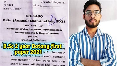 B Sc Year Botany Exam Paper Diversity Of Angiosperm Systematic