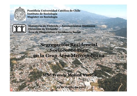 Segregación Residencial Socioeconómica Socioeconómica