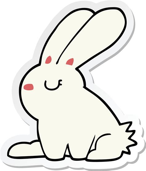 sticker of a cartoon rabbit 10543105 Vector Art at Vecteezy