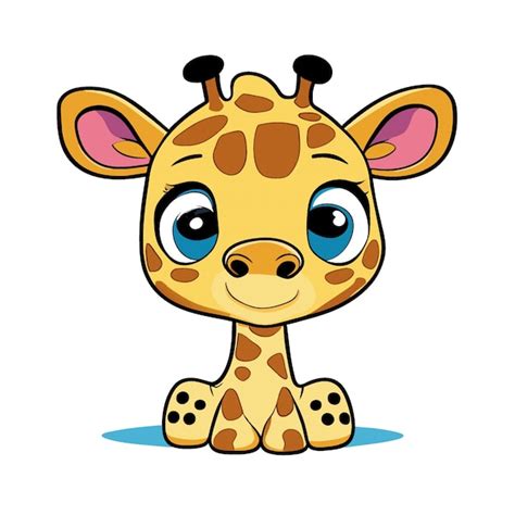 Giraffen Charakter Clipart Grafik Premium Vektor