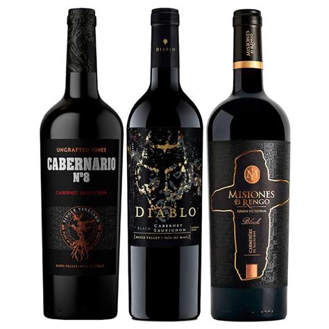 Pack Cabernario Diablo Black Y Misiones De Rengo X Vino Cabernario