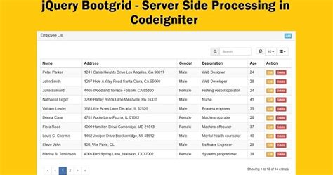 Codeigniter Ajax Crud Application Using Jquery Bootgrid Webslesson