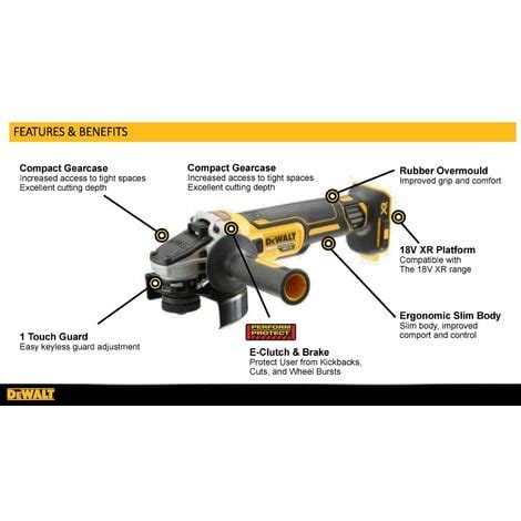 Dewalt Dcg N V Xr Brushless Cordless Mm Angle Grinder Bare