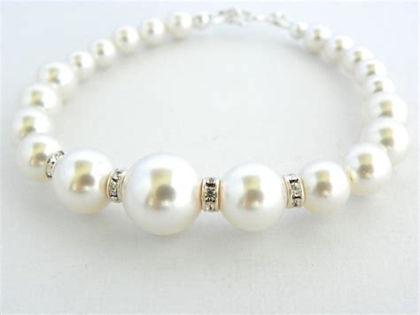 Bridal Pearl Bracelet Wedding Pearl Bracelet Bridal Etsy