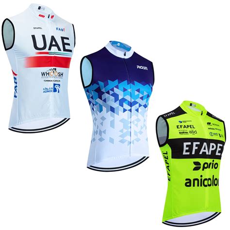 UAE Camiseta De Ciclismo Para Hombre Y Mujer Chaleco Cortavientos De