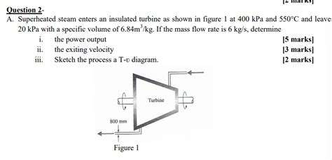 Solved Question 2 A Superheated Steam Enters An Insulated