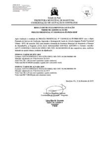 Termo De Adjudica O Prefeitura Municipal De Marituba Pa