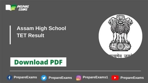 Assam High School Tet Result 2022 Pdf Out Prepareexams