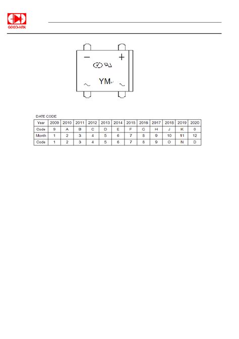 DB106S Datasheet 3 3 Pages GOOD ARK Miniature Glass Passivated